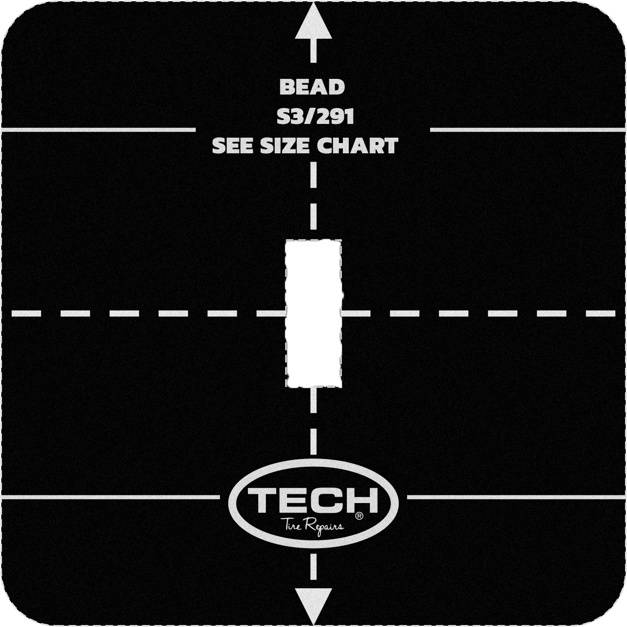 TECH Kvadratna šablona za zakrpe 291UL/112/S3/291, 4″